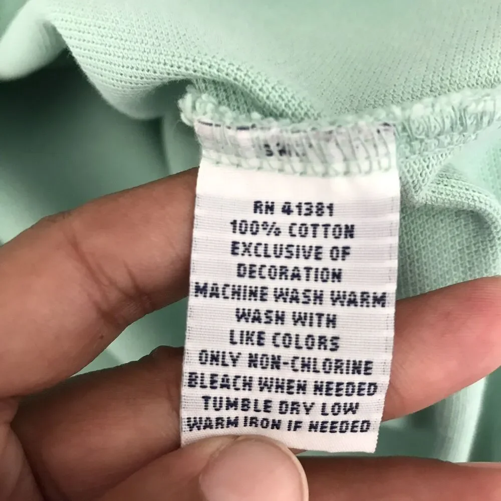 Polo Ralph Lauren Pastel Green Cotton Preppy Short Sleeve Casual Shirt Mens L